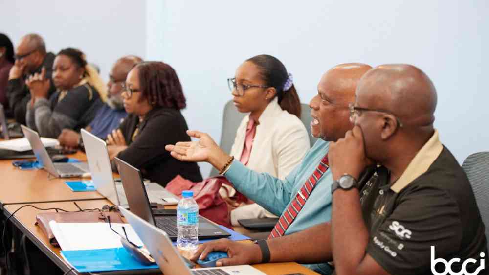 Workshop participants speaking